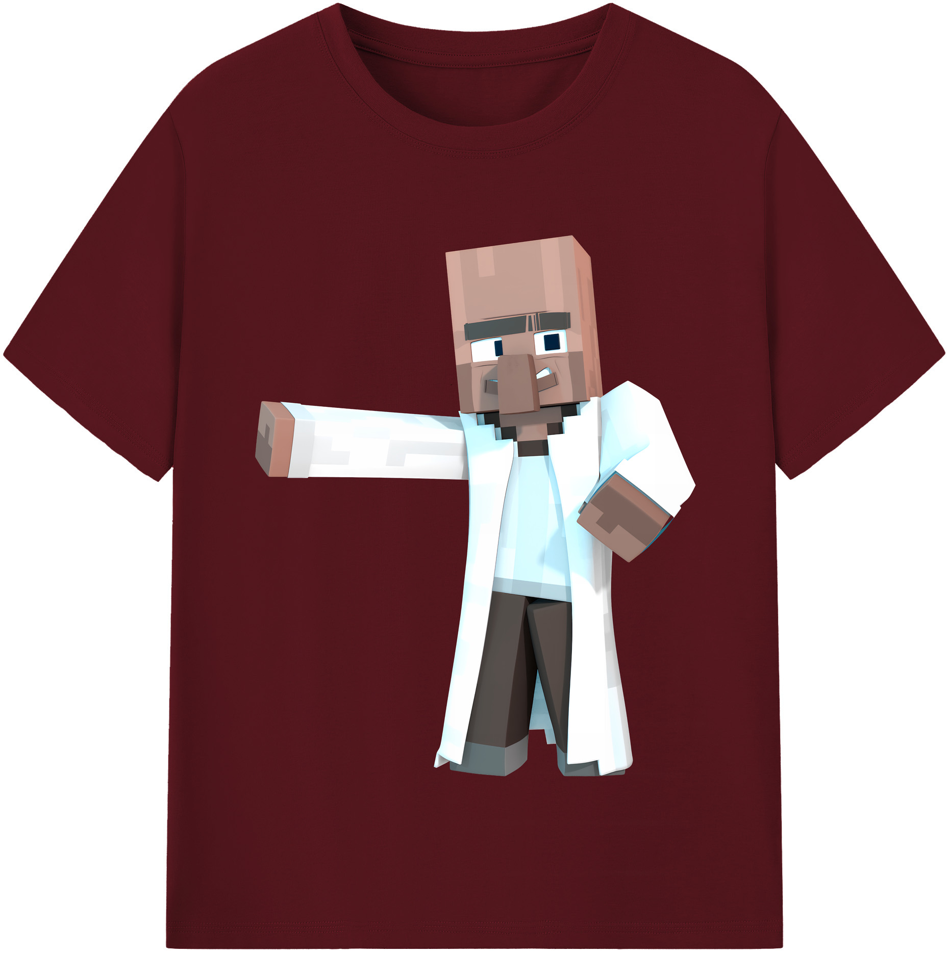 （画像用） マインクラフト ブロックの世界 Minecraft MC Block world 綿100％半袖Tシャツ（フロントプリント）